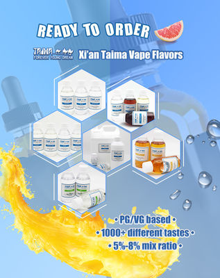 125ml/500ml/1L/2L/5L объем бутылки E-жидкость с ароматизатором с 5%-12% смешанным соотношением и CAS 58543-16-1 для концентрата вейп-сока